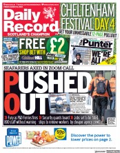 Daily Record () Newspaper Front Page for 18 March 2022