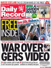 Daily Record () Newspaper Front Page for 18 May 2021