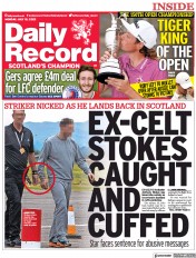 Daily Record () Newspaper Front Page for 18 July 2022