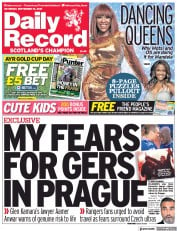 Daily Record () Newspaper Front Page for 18 September 2021