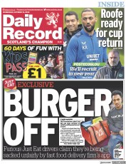 Daily Record () Newspaper Front Page for 19 October 2022