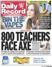 Daily Record () Newspaper Front Page for 19 January 2023