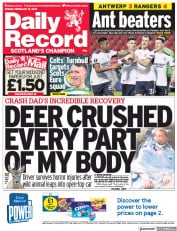 Daily Record () Newspaper Front Page for 19 February 2021