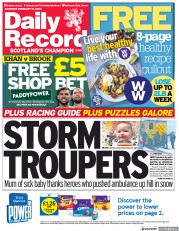 Daily Record () Newspaper Front Page for 19 February 2022