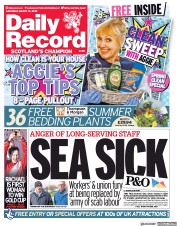 Daily Record () Newspaper Front Page for 19 March 2022