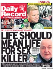 Daily Record () Newspaper Front Page for 19 May 2021