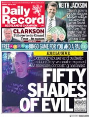 Daily Record () Newspaper Front Page for 19 July 2021