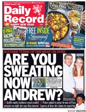 Daily Record () Newspaper Front Page for 1 January 2022
