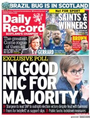Daily Record () Newspaper Front Page for 1 March 2021