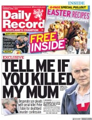 Daily Record () Newspaper Front Page for 1 April 2021