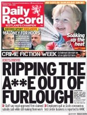 Daily Record () Newspaper Front Page for 1 June 2021