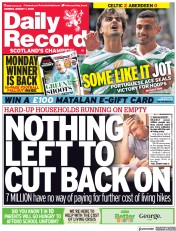 Daily Record () Newspaper Front Page for 1 August 2022