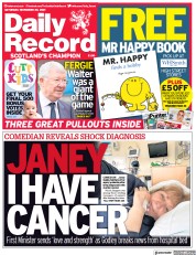 Daily Record () Newspaper Front Page for 20 November 2021