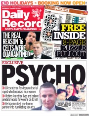 Daily Record () Newspaper Front Page for 20 January 2021