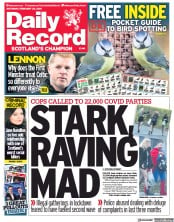 Daily Record () Newspaper Front Page for 20 February 2021