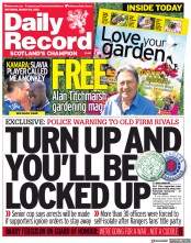 Daily Record () Newspaper Front Page for 20 March 2021