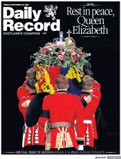 Daily Record () Newspaper Front Page for 20 September 2022