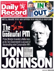Daily Record () Newspaper Front Page for 21 January 2022