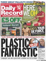 Daily Record () Newspaper Front Page for 21 January 2023