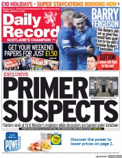 Daily Record () Newspaper Front Page for 22 January 2021