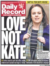 Daily Record () Newspaper Front Page for 22 February 2023