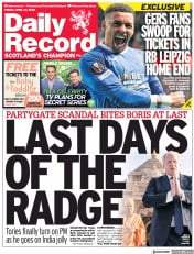 Daily Record () Newspaper Front Page for 22 April 2022