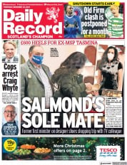 Daily Record () Newspaper Front Page for 23 December 2021