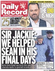 Daily Record () Newspaper Front Page for 23 December 2022