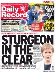 Daily Record () Newspaper Front Page for 23 March 2021
