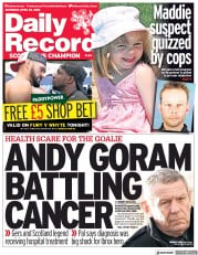 Daily Record () Newspaper Front Page for 23 April 2022