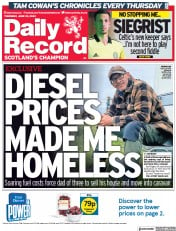 Daily Record () Newspaper Front Page for 23 June 2022