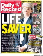 Daily Record () Newspaper Front Page for 23 September 2021