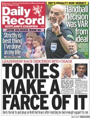 Daily Record () Newspaper Front Page for 24 October 2022