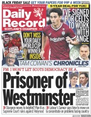 Daily Record () Newspaper Front Page for 24 November 2022