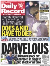 Daily Record () Newspaper Front Page for 24 January 2023