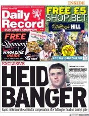 Daily Record () Newspaper Front Page for 24 July 2021