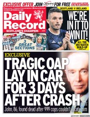 Daily Record () Newspaper Front Page for 24 September 2022