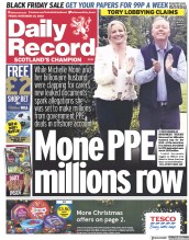 Daily Record () Newspaper Front Page for 25 November 2022