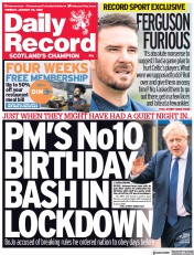 Daily Record () Newspaper Front Page for 25 January 2022