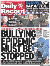 Daily Record () Newspaper Front Page for 25 January 2023