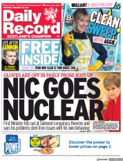 Daily Record () Newspaper Front Page for 25 February 2021