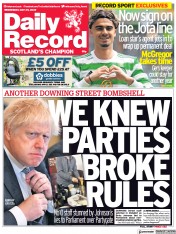 Daily Record () Newspaper Front Page for 25 May 2022