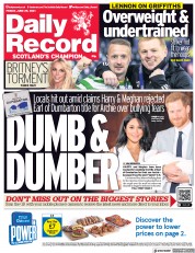 Daily Record () Newspaper Front Page for 25 June 2021