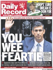 Daily Record () Newspaper Front Page for 26 October 2022
