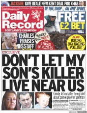 Daily Record () Newspaper Front Page for 26 December 2022