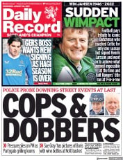 Daily Record () Newspaper Front Page for 26 January 2022
