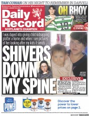 Daily Record () Newspaper Front Page for 26 January 2023