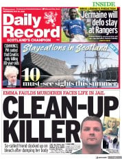 Daily Record () Newspaper Front Page for 26 May 2021