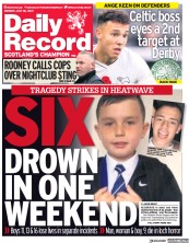 Daily Record () Newspaper Front Page for 26 July 2021