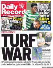 Daily Record () Newspaper Front Page for 27 January 2021